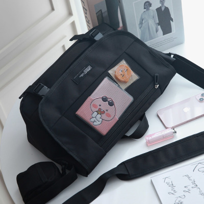 MeshMenWomanMessanger BagStudent Cross Body BagCasualSportBagTravelحقيبة ثانوية