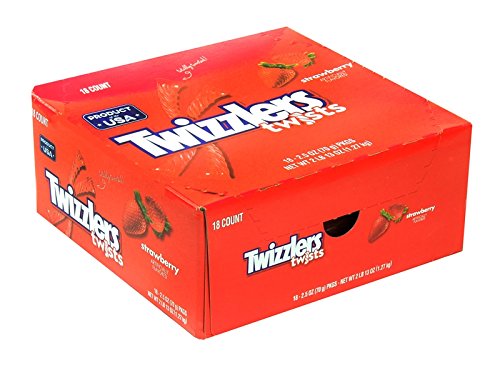 Product Of Twizzlers, Strawberry Twist, Count 18 (2.5 oz) - Sugar Candy/Grab Varieties & Flavors