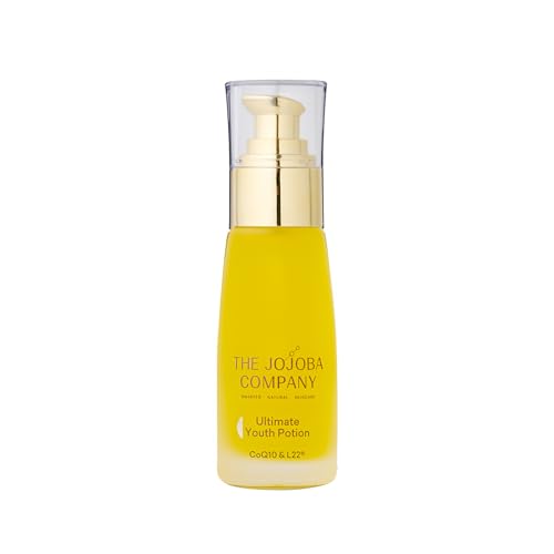 زيت الوجه Ultimate Youth Potion 50 مل المضاد للشيخوخة من شركة Jojoba Company مع الجوجوبا الطبيعية ومجمع الدهون L22 يشد البشرة ويرطبها ويعزز الكولاجين ومصل البشرة المتوهج المرن للنساء والرجال