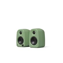 Kanto UKI 100 W Active Desktop Computer Speakers with Bluetooth and USB-C | Intelligent Sub Integration | Headphone Out | Pair | Sage