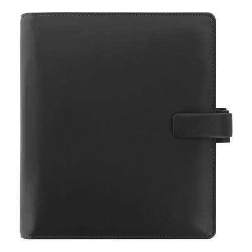 Filofax Metropol Organizer, A5 Size, Black - Leather-Look, Six Rings, Week-to-View Insert, Multilingual C026968