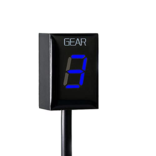 مؤشر تروس الدراجة النارية لشاشة LED لمقبس وحدة التحكم الإلكترونية لدراجة سوزوكي مقاومة للماء باللون الأزرق