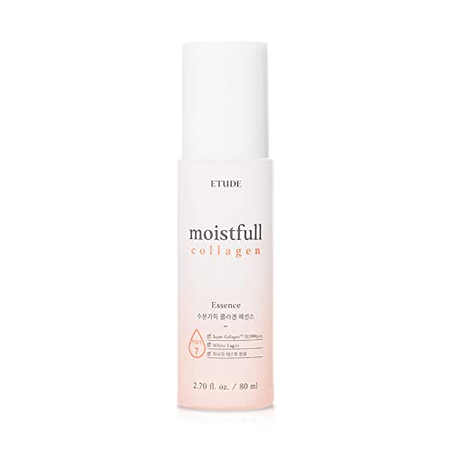 ETUDE Moistfull Collagen Essence، مصل للوجه، مرطب، ماء سوبر كولاجين، بشرة حساسة، خلاصة مرطبة، تركيبة طويلة الأمد، العناية بالبشرة الكورية، الجمال 2.70 فل أوز