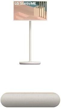 LG 27-Inch Class StanbyMe 1080p-Portable Touch-Screen-Monitor 27ART10AKPL, 2022 - Built-in Battery, Full Swivel Rotation, 60Hz Refresh Rate, LG StanbyME XT7S Bluetooth Speaker