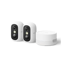 eufy Security eufyCam C35 2-Cam Kit, Wireless Security Indoor/Outdoor Camera, Magnetic Mount, Color Night Vision, Local Storage, No Monthly Fee, IP67, Facial Recognition, Solar Panel Compatible, White