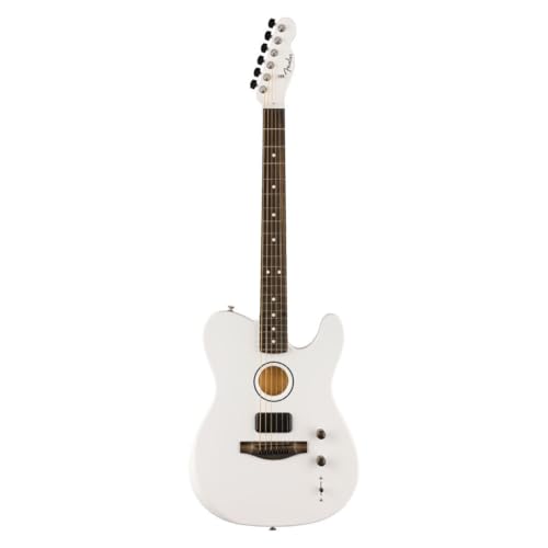 Fender إصدار محدود Finneas Signature American Acoustasonic Telecaster - Satin Artic White