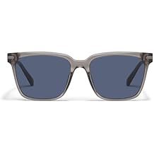 QUAY - Mens Sunglasses, Square Lenses with UV Protection (Recap, Grey)