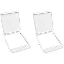 Rev-A-Shelf 35 Qt Under Sink Garbage Can Lid for Base Kitchen and Bathroom Cabinet Plastic Trash Bin Lid Only, White, RV-35-LID-1-40 (2 Pack)