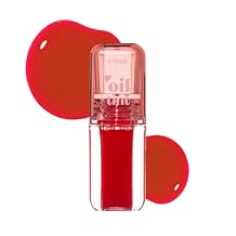 ETUDE Dear Darling Oil Tint #4 Sweet Apple (0.14 fl.oz) | High Moisturizing and Strong Hydrating Lip Oil/Lip Gloss | Smooth and Moist Lips | Non-Sticky Lip Oil Tint For Dry Lips | K-beauty