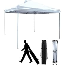 خيمة منبثقة 10'x10 'خيام منبثقة فورية في الهواء الطلق Gazebo Easy Party خيمة مغلقة مقاومة للماء ، إعداد شخص واحد (أبيض)