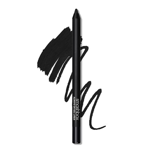 قلم تحديد العيون الجل Always On من Smashbox | قلم تحديد العيون المقاوم للماء لمدة 24 ساعة | يدوم طويلاً بتركيبة غنية بالصبغة، 0.04 أونصة
