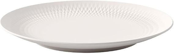 قطعة مركزية كولير بلانك من Villeroy & Boch Manufacture، ديكور لطاولة الأعياد، بورسلين فاخر، غسيل يدوي، أبيض