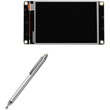 BoxWave Stylus Pen Compatible with Nextion NX4832K035 (3.5 in) - DualTip Capacitive Stylus, Fiber Tip Disc Tip Capacitive Stylus Pen - Metallic Silver