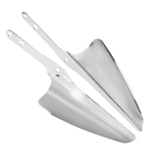 Motocycle Front Fork Mount Wind Deflectors Windshield متوافق مع Harley Touring Road King Street Glide Electra Glide CVO FLHT FLHR FLHX 1995-2020 Gloss Sliver