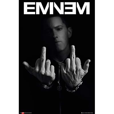 POSTER STOP ONLINE Eminem - MusicPersonality Poster FingersFlipping The Bird Size 24 x 36