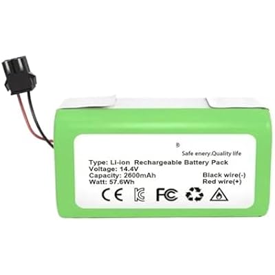 14.4V 2600mAh Li-ion Battery,Compatible For Conga,990 1090,Compatible For Tesvor,X500,Compatible For Ecovacs Deebot,N79 N79S DN622,Compatible For Eufy RoboVac,11 11S,Compatible For RoboVac,30 Etc2600
