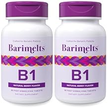 BariMelts Vitamin B1, 180 Fast-Dissolving Tablets (6-Month Supply), Sugar-Free Bariatric Vitamins for Women, Natural Berry Flavor