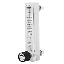 Air Flow Meter, 2-20LPM Oxygen Regulator with Control Valve for Oxygen Air & Gas, Acrylic Gas Flow Meter with 8mm Hose Barb Connection