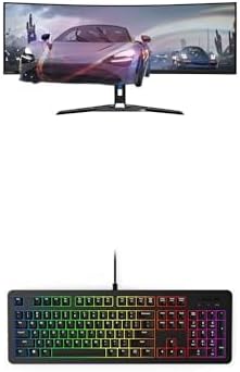 شاشة ألعاب منحنية Lenovo Legion مقاس 44.5 بوصة ولوحة مفاتيح ألعاب مع إضاءة RGB ومفاتيح هادئة