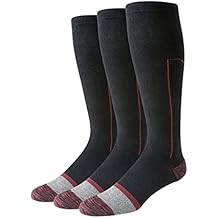 Amazon Essentials Men's Knee High Graduated Compression Socks for Circulation, Swelling, Arch Support, 3 Pairs