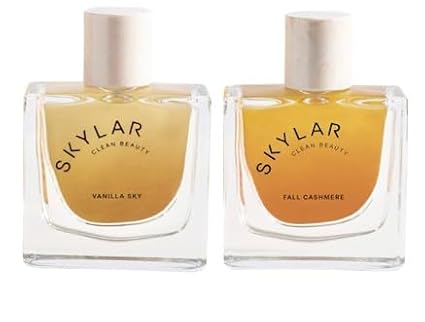 Skylar Vanilla Sky and Fall Cashmere Eau de Perfume Layering 2 Pack - عطر مضاد للحساسية ونظيف للنساء والرجال، نباتي وآمن للبشرة الحساسة - (50 مل/1.7 أونصة)