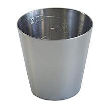 Graham-Field 3241 Grafco Graduated Medicine Cup for Hospital and Homecare Use, Stainless Steel, 2 Oz Capacity, 2" x 1-3/4"
