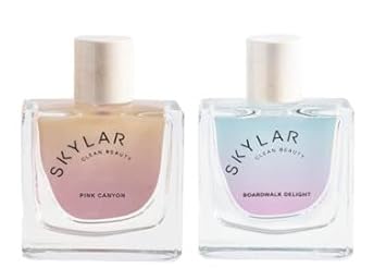 Skylar Pink Canyon and Boardwalk Delight Eau de Perfume Layering 2 Pack - عطر مضاد للحساسية ونظيف للنساء والرجال، نباتي وآمن للبشرة الحساسة - (50 مل/1.7 أونصة)