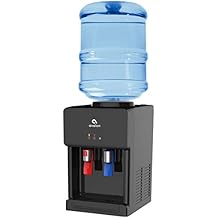 Avalon Premium Hot/Cold Top Loading Countertop Water Cooler Dispenser With Child Safety Lock. UL Listed- Black