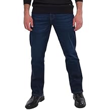 The Perfect Jean TPJ Mens Bootcut Fit Jeans 99% Cotton Denim (Mariner - Dark Blue, 33Wx36L)