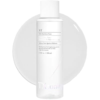 VT COSMETICS TX Toning Facial Toner with Tranexamic Acid, Niacinamide, Glutathione, Hydrating, Refreshing Toner for Dark Spots, Acne Scar, Sun Spots, Age Spots, Korean Skin Care 6.76 fl. oz.