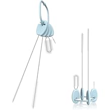 Straw Brush Set, 4 Piece Cleaner Kit with Standable Key Ring for Reusable Straws, Tumblers & Water Bottles Designed for Kids & Adults, Blue