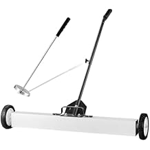Magnetic Sweeper 36 Inch with Wheels, Telescoping Magnetic Pickup Tool