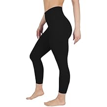 بنطال رياضي نسائي عالي الخصر من 90 Degree By Reflex، بنطال رياضي مقاوم للقرفصاء، بنطال رياضي لليوجا - أسود - مقاس كبير