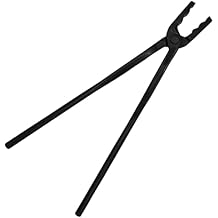 Universal Wolf Jaw Blacksmith Tongs (20", Black) - Blacksmith Tools and Forging Tools for Beginner & Professional Blacksmithing - Durable Steel, Ergonomic Grip and Versatile