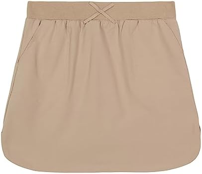 Izod Girls School Uniform Pull-on Scooter Skirt with Undershorts, Knit Waistband & Functional Pockets, Wrinkle Resistant