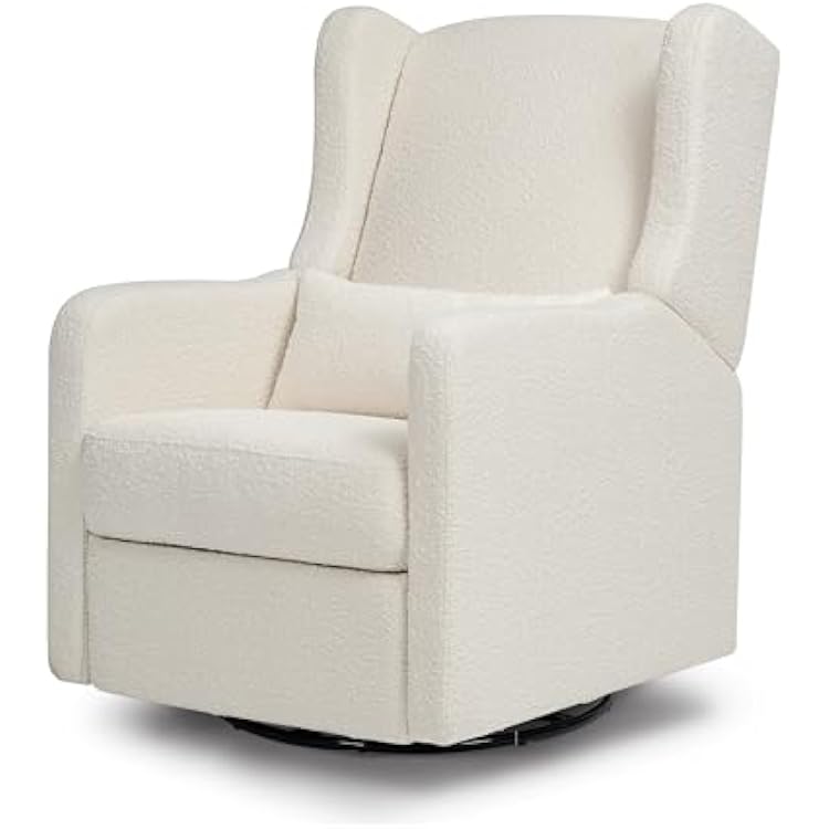 Carters by Davinci Arlo Recliner and Swivel Glider in Ivory Boucle, Greenguard Gold Certified