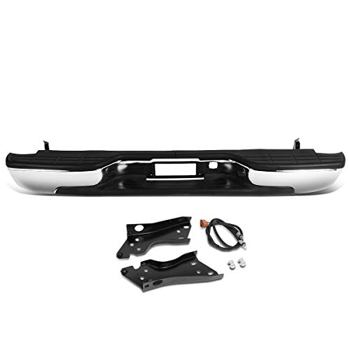 مصابيح لوحة ترخيص مصد خلفي من DNA MOTORING متوافقة مع 99-06 Silverado Sierra 150099-04 Silverado Sierra 2500، أسود كروم، 12496085 GM1103122، ZTL-Y-0043