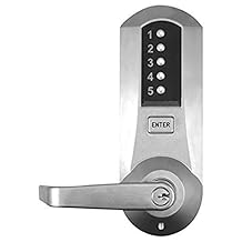 Kaba 5021XKWL-26D-41 قفل زر أسطواني مع Lever Xk Ko Us26D ، Satin Chrome