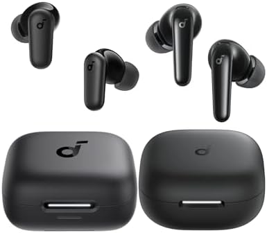 سماعات Soundcore P30i من Anker لإلغاء الضوضاء P31i من Anker،إلغاء الضوضاء التكيفي في الوقت الفعلي، صوت عالي الدقة، سماعات أذن مترجمة، وقت تشغيل 50 ساعة، صوت مكاني، شحن سريع، IP55