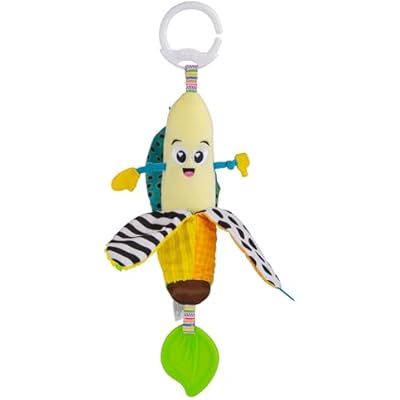LAMAZE Bea The Banana, Clip on Pram and Pushchair Newborn Baby Sensory Toy, With Colours and Sounds, Development for Boys and Girls Aged 0 to 24 Months