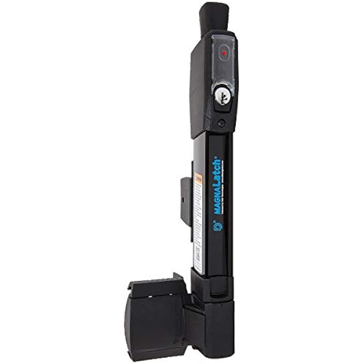 National Hardware MagnaLatch N346-212 Magnetic Self-Closing Pool Gate Latch with Vertical Pull, Child Proof Safety, Visual Indicator, Black Finish for Fence Gates