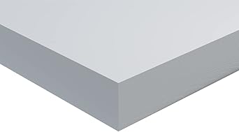 Plastic-Craft | PVC Sheet, White, (3/4") .75" x 18"W x 36"L