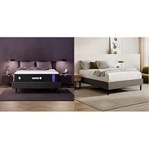 Nectar Premier Full 13 Mattress with Bed Frame - Grey - Medium Firm Gel Memory Foam - Dual Action Cooling - Forever - Easy Assembly - 8 Legs - Wooden Slats