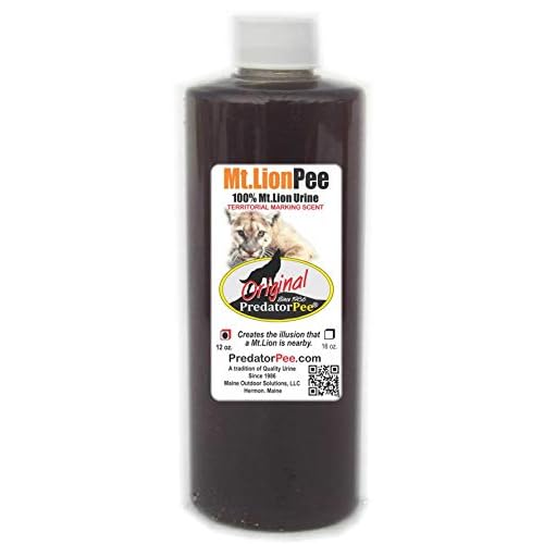 PredatorPee 100٪ Mountain Lion Urine - رائحة العلامات الإقليمية - يخلق الوهم بأن أسد الجبل قريب