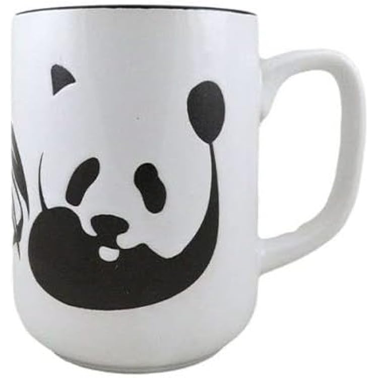 Ebros Gift Giant Panda Bear الملخص صورة ظلية فن سيراميك قهوة كوب مشروب كأس Tankard 18oz Animal Bamboo China Pandas Decor Collectible Kitchen Accessory 1