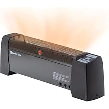 Comfort Zone Baseboard Space Heater with Digital Thermostat, Electric, Dent-Proof End Panels, Overheat Protection, Tip-Over Switch, Stay-Cool Body, Ideal for Home, Bedroom, Office, 1,500W, CZ650B
