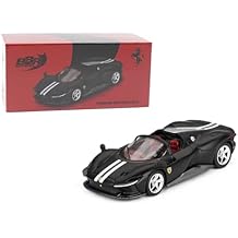 Diecast Model Car Compatible with BBR Models 1:64 Ferrari Daytona SP3 Matt Black Limited Edition BBRFER64021