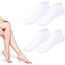 Silicone Socks for Women - 2 Pair Moisturizing Socks for Foot Care | Up to Size 10 - Silicone Foot Socks for Dry Cracked Feet