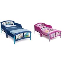 Delta Children Plastic Toddler Bed، Disney / Pixar Toy Story 4 & Plastic Toddler Bed، Disney Minnie Mouse