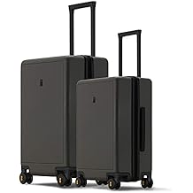 مجموعة الأمتعة الأنيقة من LEVEL8 ، حقائب الكمبيوتر Matte Hardshell - زيتون أخضر ، 20/24 بوصة